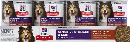 Hill’s Science Diet Sensitive Stomach & Skin Wet Dog Food – Turkey, 12.5 oz