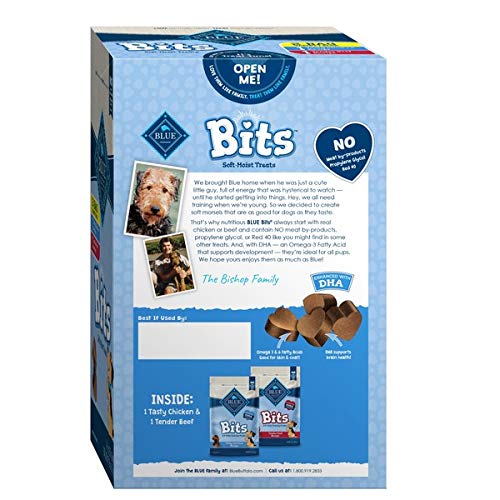 Blue Buffalo Blue Bits Soft-Moist Training Dog Treats – Variety Pack, 22 oz