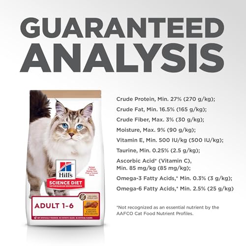 Hill’s Science Diet Adult Cat Food – Chicken & Brown Rice, 7 lb