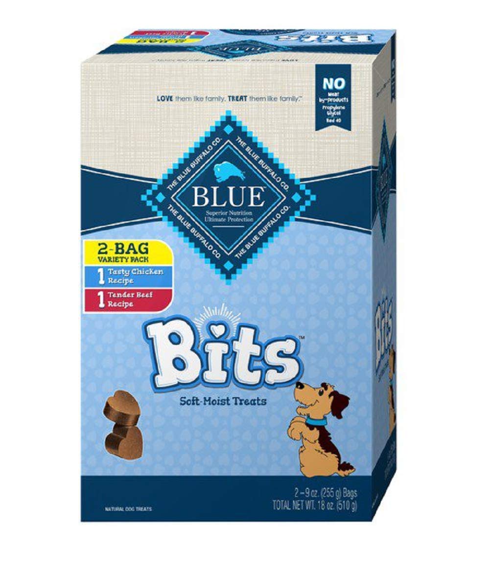 Blue Buffalo Blue Bits Soft-Moist Training Dog Treats – Variety Pack, 22 oz