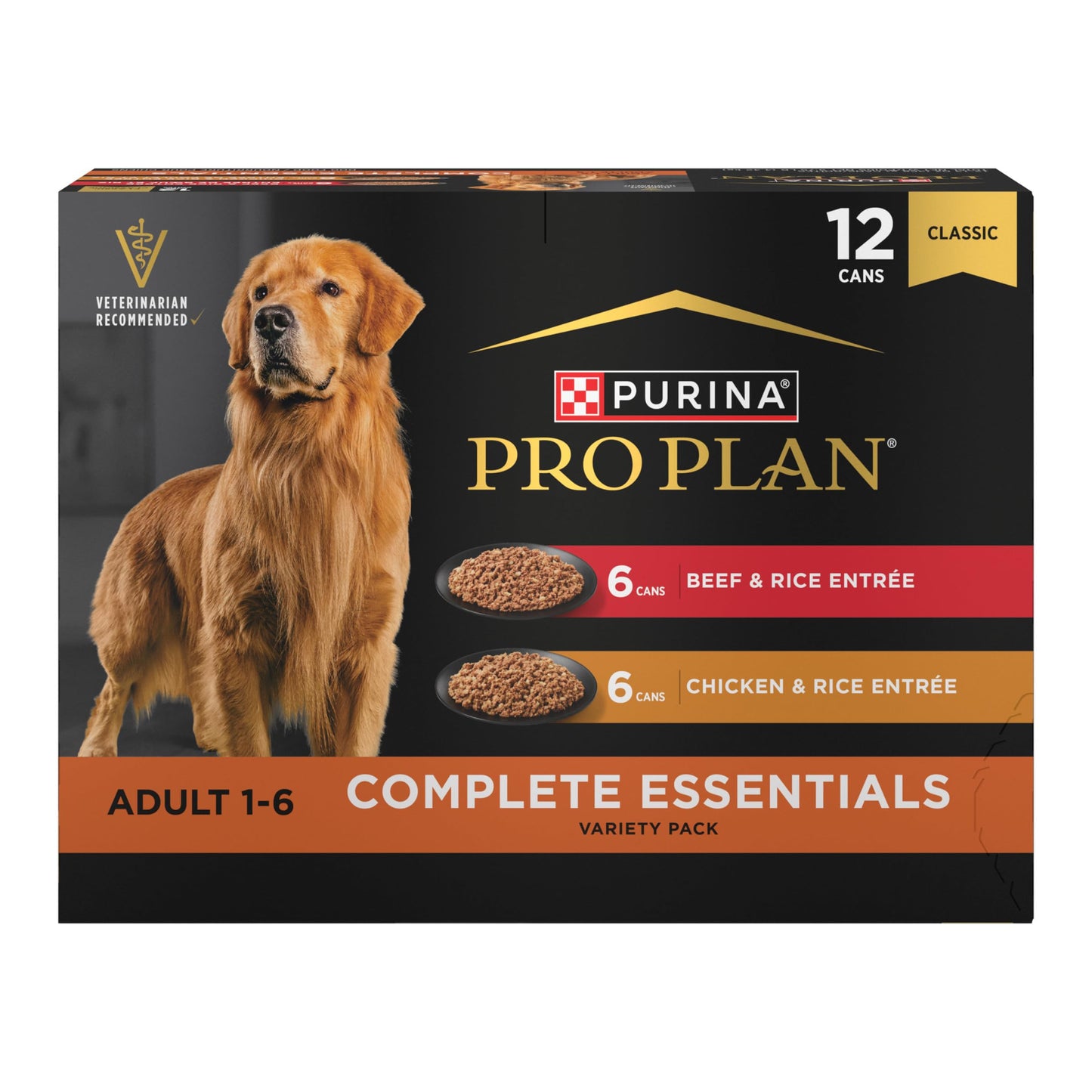 Purina Pro Plan Wet Dog Food Variety Pack – Chicken & Beef, 12 x 13 oz