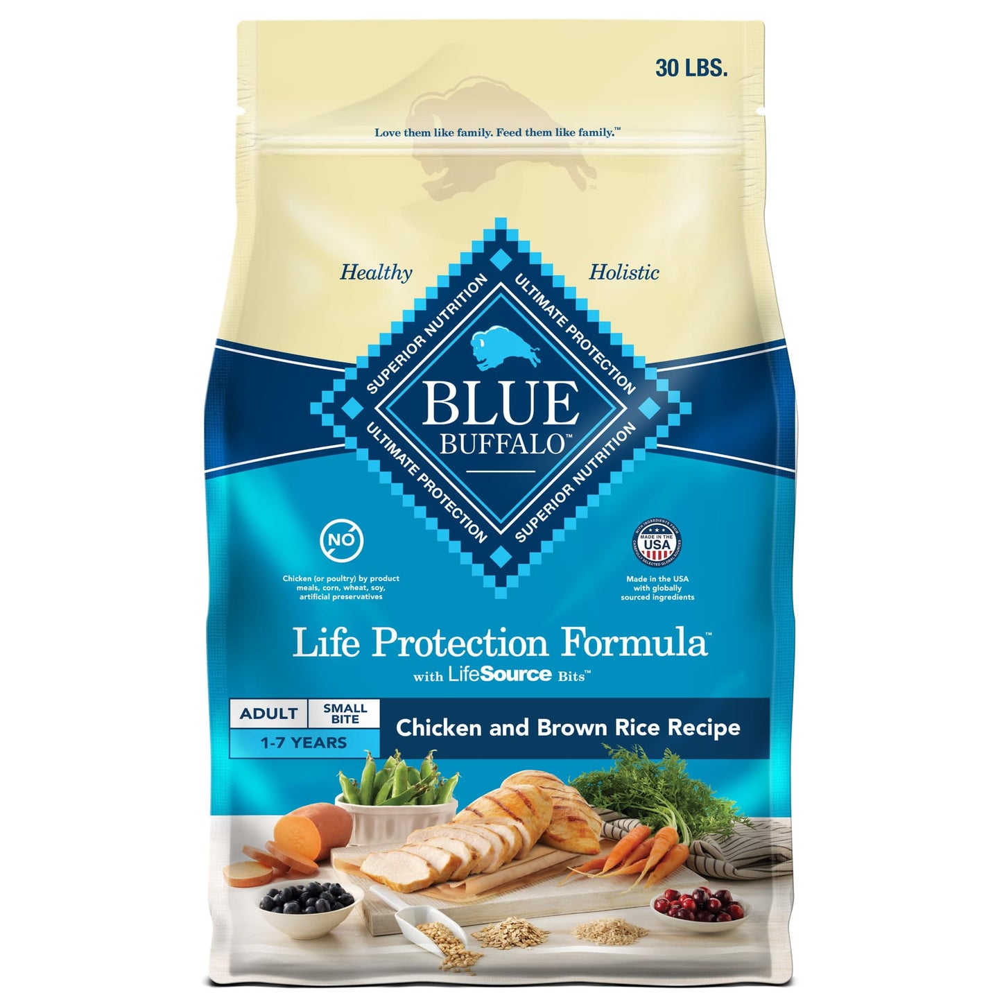 Blue Buffalo Life Protection Adult Small Bite – Chicken, 30 lb