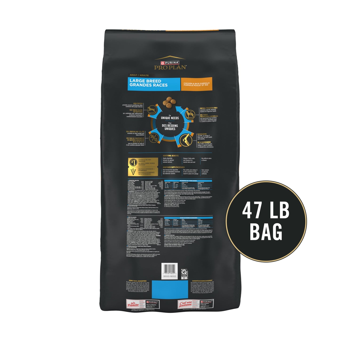 Purina Pro Plan Large Breed Dog Food – Chicken & Rice, High Protein