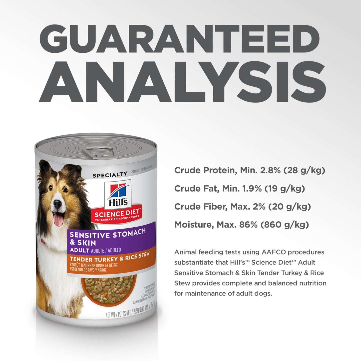 Hill’s Science Diet Sensitive Stomach & Skin Wet Dog Food – Turkey, 12.5 oz