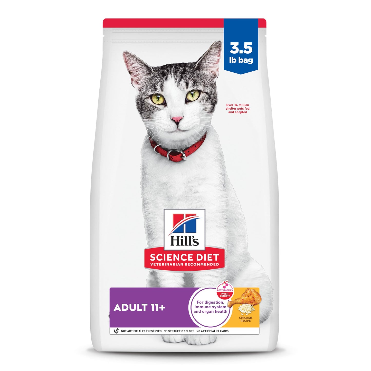 Hill’s Science Diet Senior Cat Food – Chicken, 11+ Adult, 3.5 lb