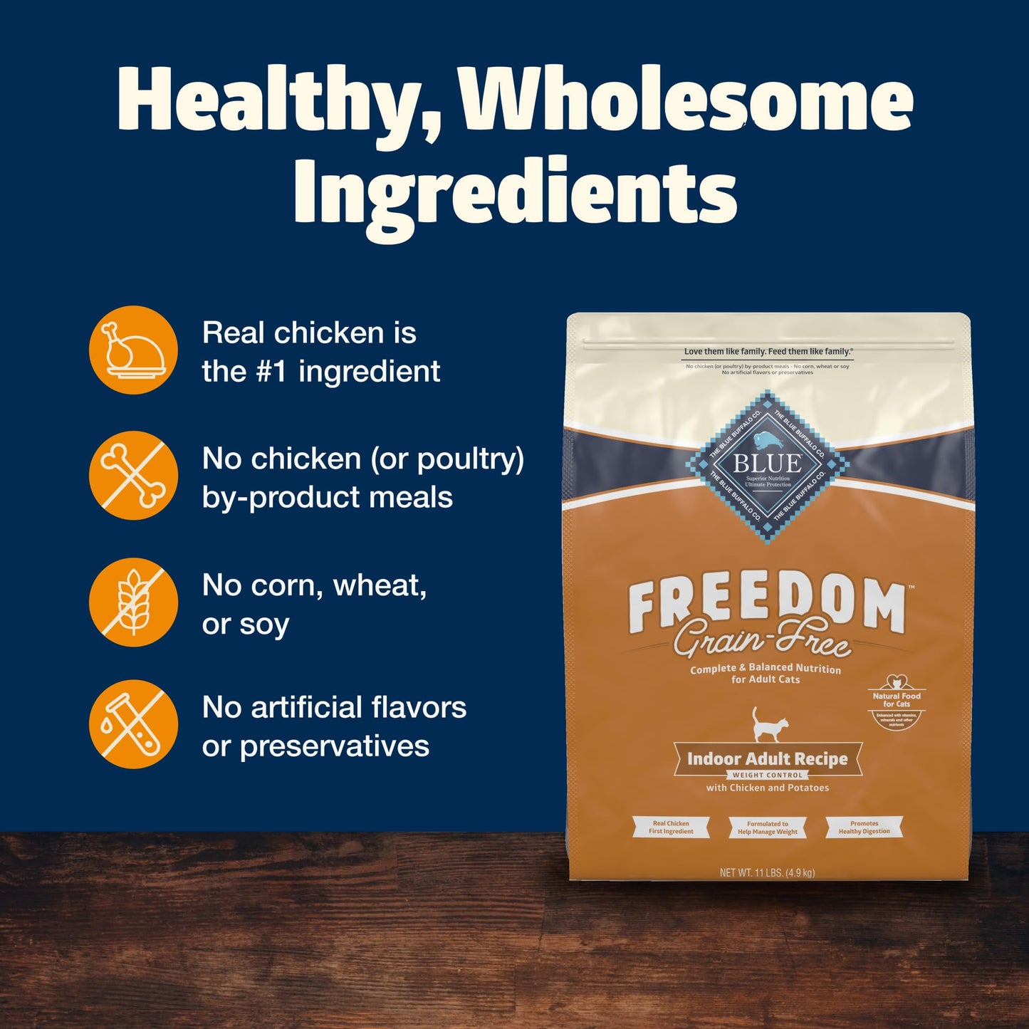 Blue Buffalo Freedom Cat Food – Chicken, 11 lb