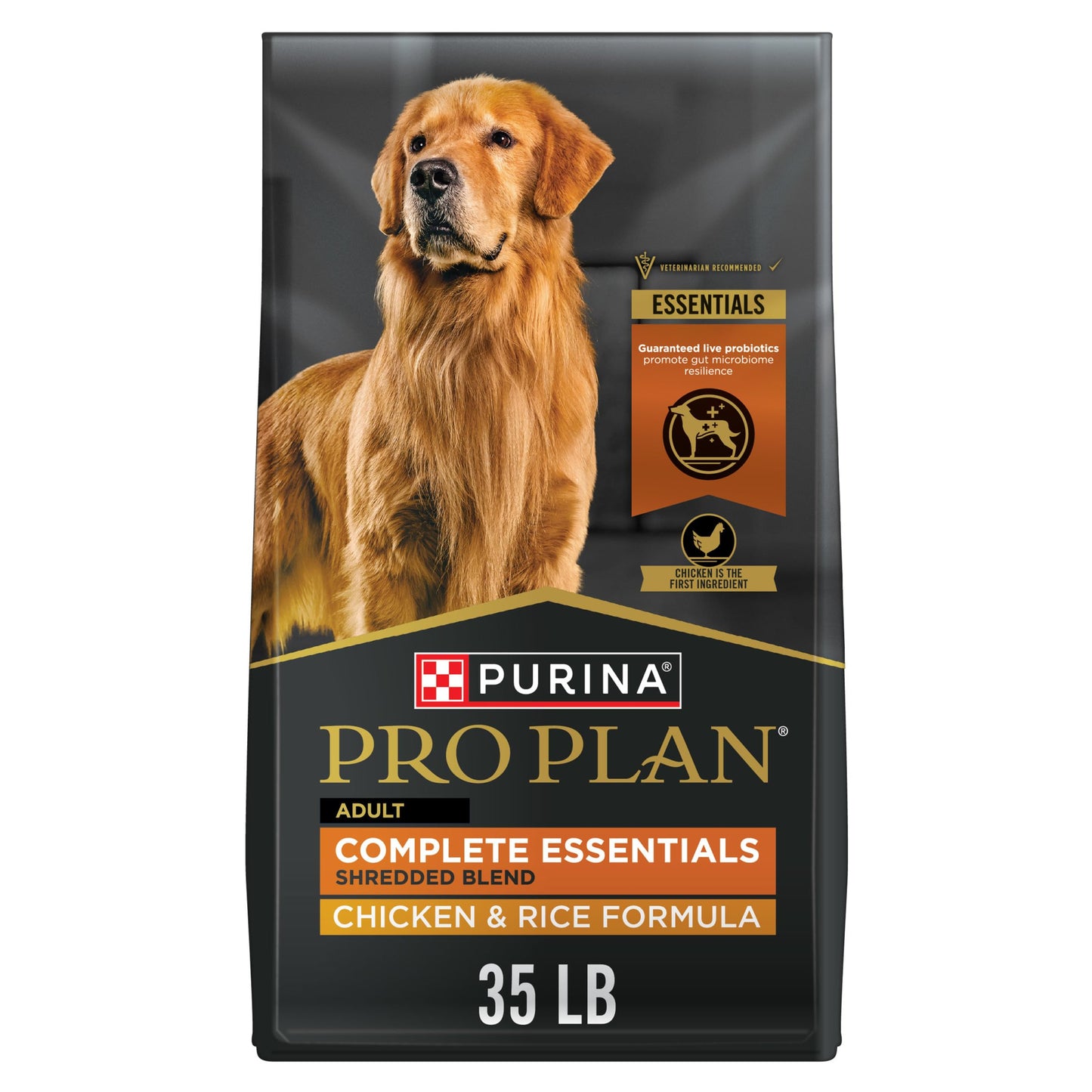 Purina Pro Plan Shredded Blend Dog Food – Chicken & Rice, 35 lb