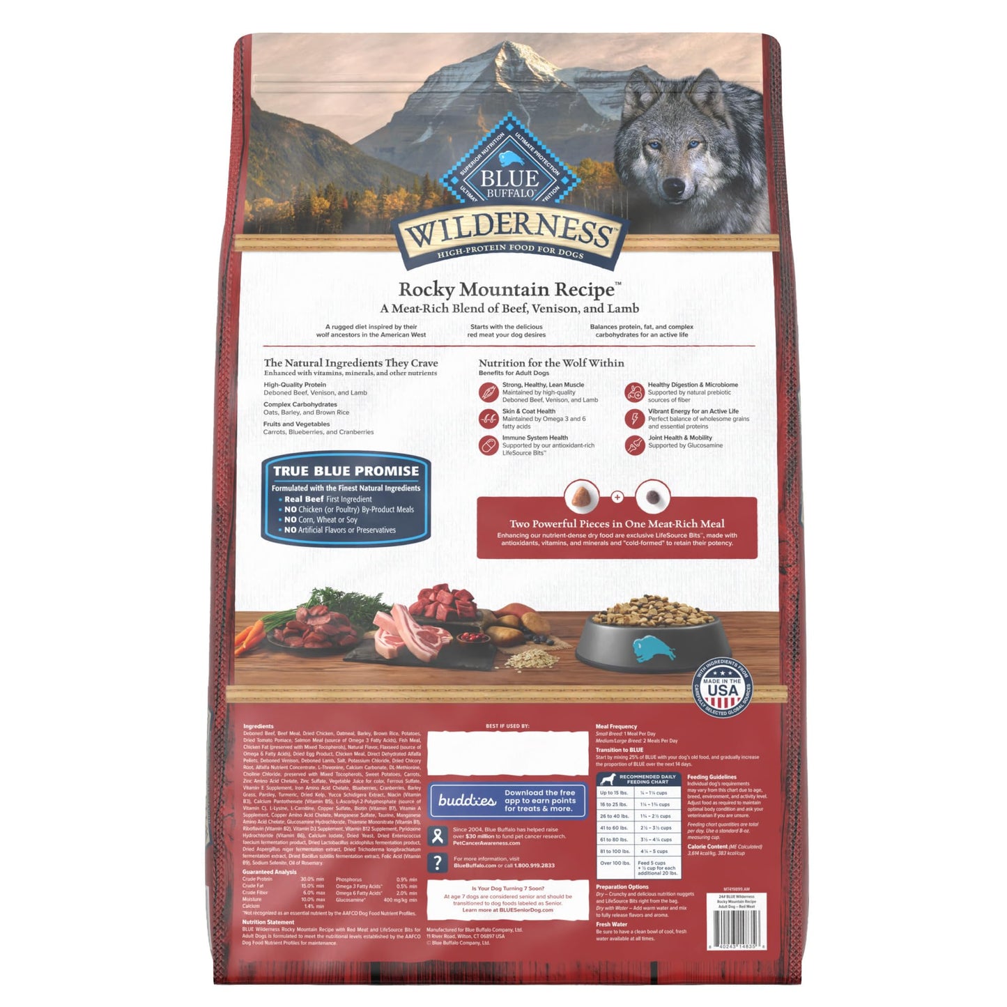 Blue Buffalo Wilderness Adult Dry Dog Food – Beef & Red Meat, 24 lb