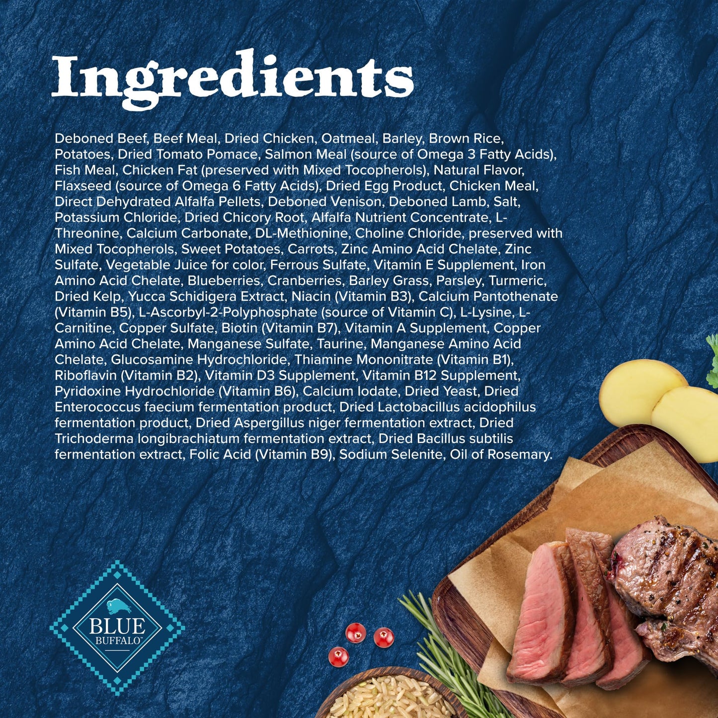 Blue Buffalo Wilderness Adult Dry Dog Food – Beef & Red Meat, 24 lb