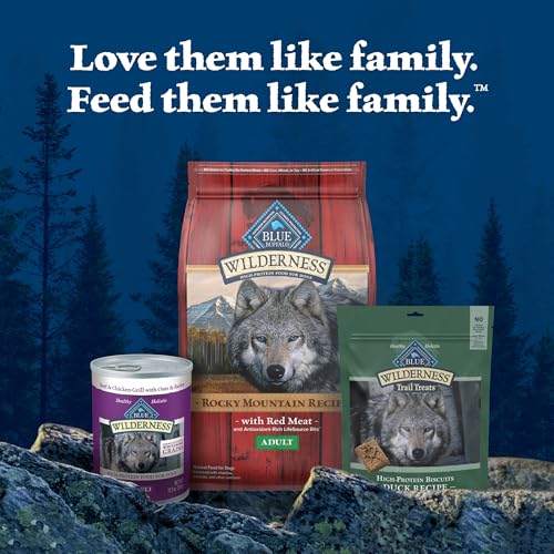 Blue Buffalo Wilderness Trail Treats High-Protein Duck Dog Biscuits – Grain-Free, 24 oz