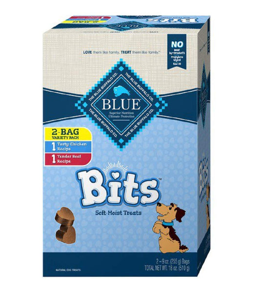 Blue Buffalo Blue Bits Soft-Moist Training Dog Treats – Variety Pack, 22 oz
