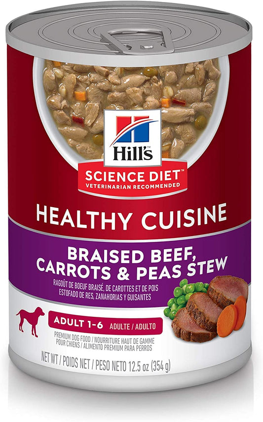 Hill’s Science Diet Healthy Cuisine Wet Dog Food – Braised Beef, 12.5 oz