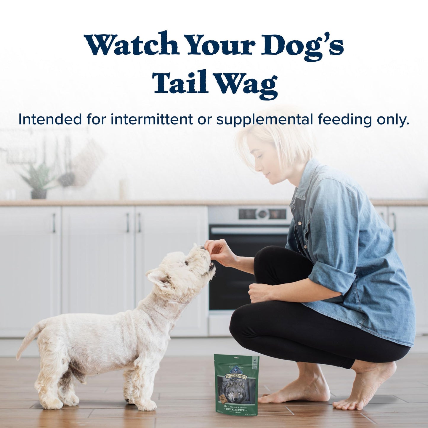 Blue Buffalo Wilderness Trail Treats High-Protein Duck Dog Biscuits – Grain-Free, 24 oz