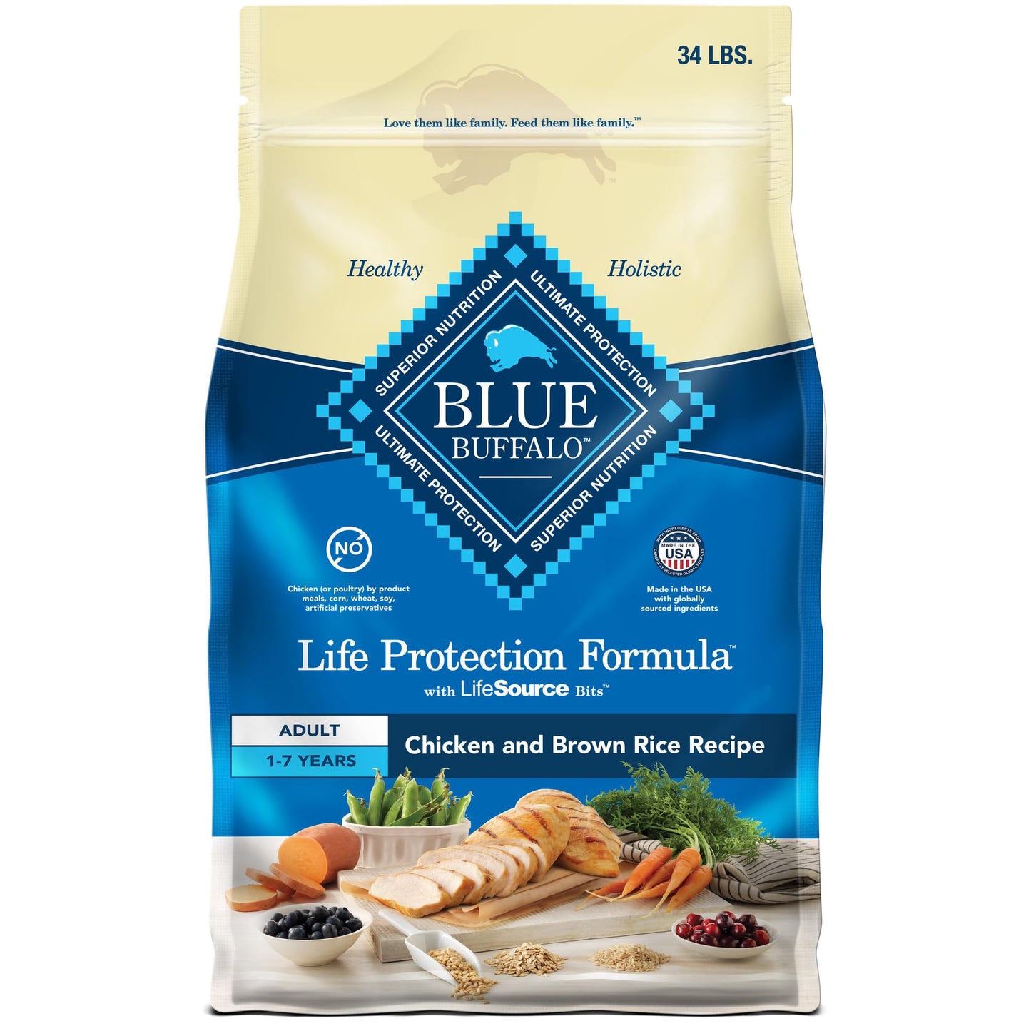 Blue Buffalo Life Protection Adult – Chicken, 34 lb