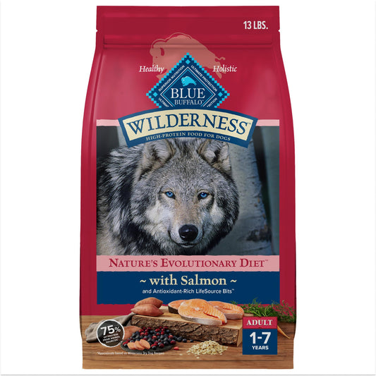 Blue Buffalo Wilderness Adult Dry Dog Food – Salmon, 13 lb