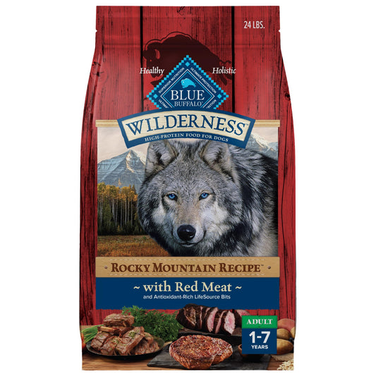 Blue Buffalo Wilderness Adult Dry Dog Food – Beef & Red Meat, 24 lb