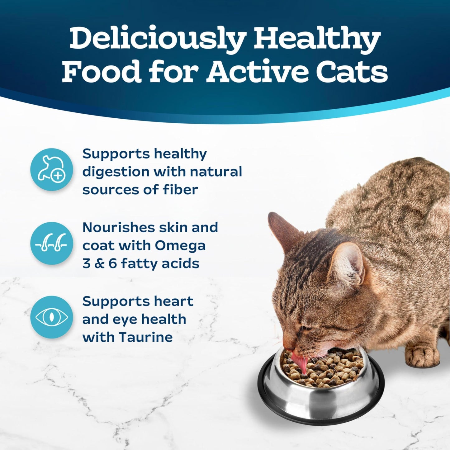 Blue Buffalo Tastefuls Active Adult Cat Food – Chicken & Brown Rice, 7 lb