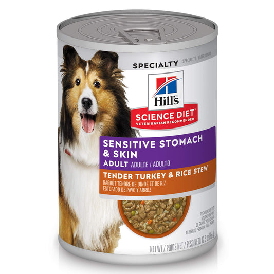 Hill’s Science Diet Sensitive Stomach & Skin Wet Dog Food – Turkey, 12.5 oz
