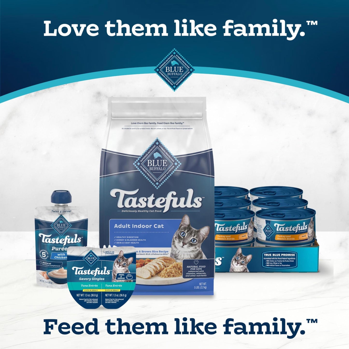 Blue Buffalo Tastefuls Active Adult Cat Food – Chicken & Brown Rice, 7 lb